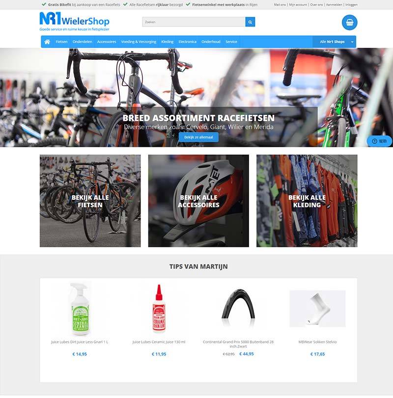 Nr1WielerShop 荷兰自行车配件品牌购物网站