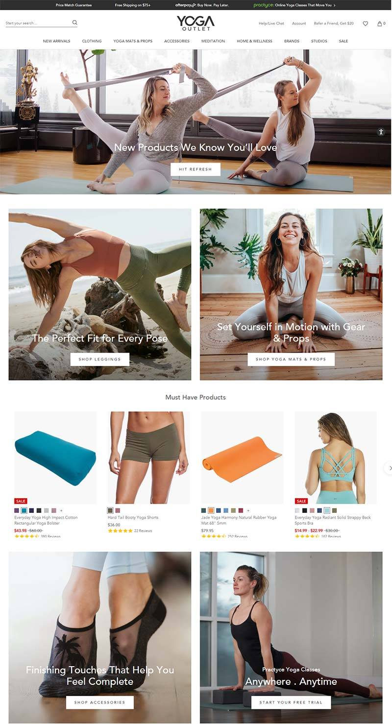 Yoga Outlet 美国瑜伽装备品牌购物网站
