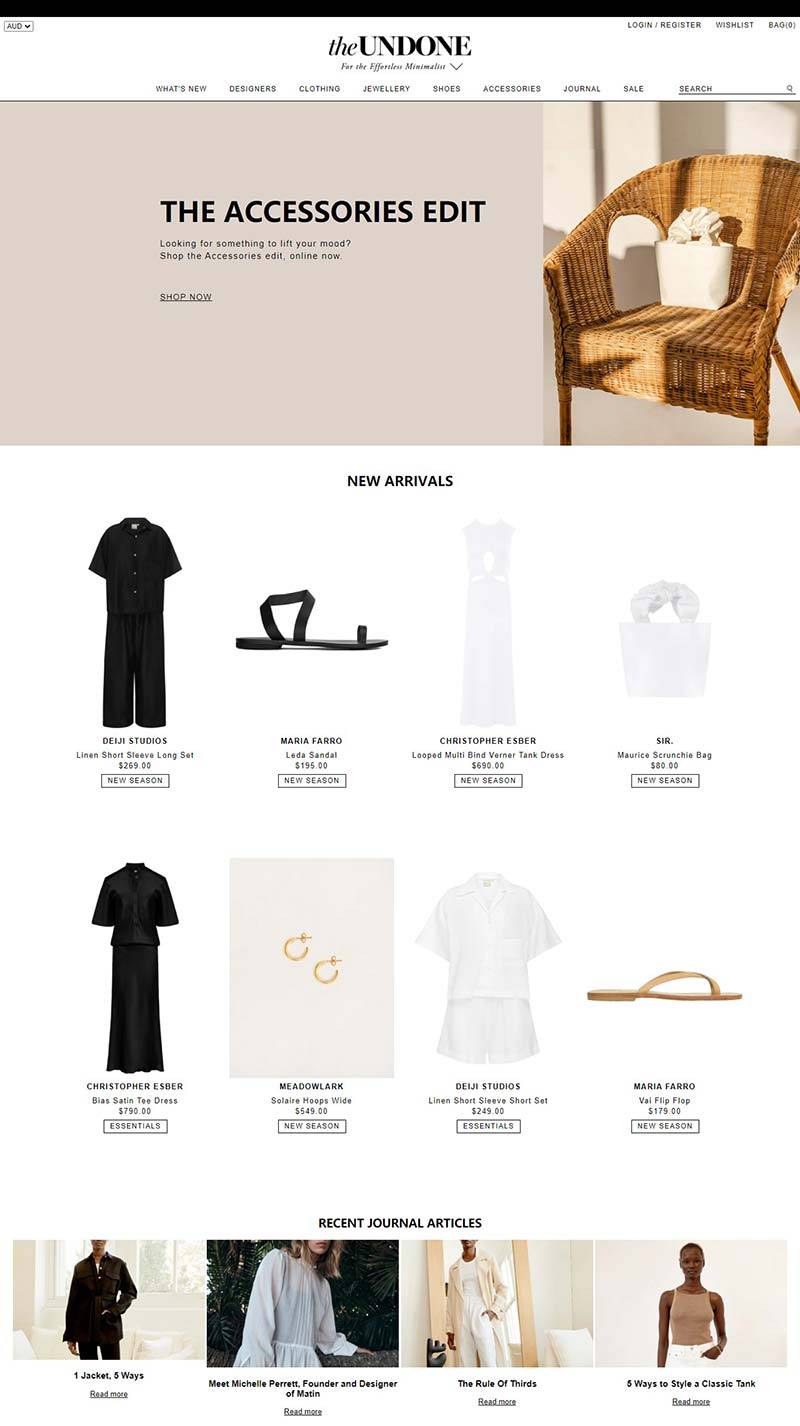 The Undone 澳大利亚时尚服饰品牌购物网站
