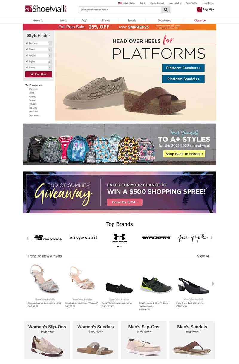ShoesMall 美国品牌鞋履购物网站