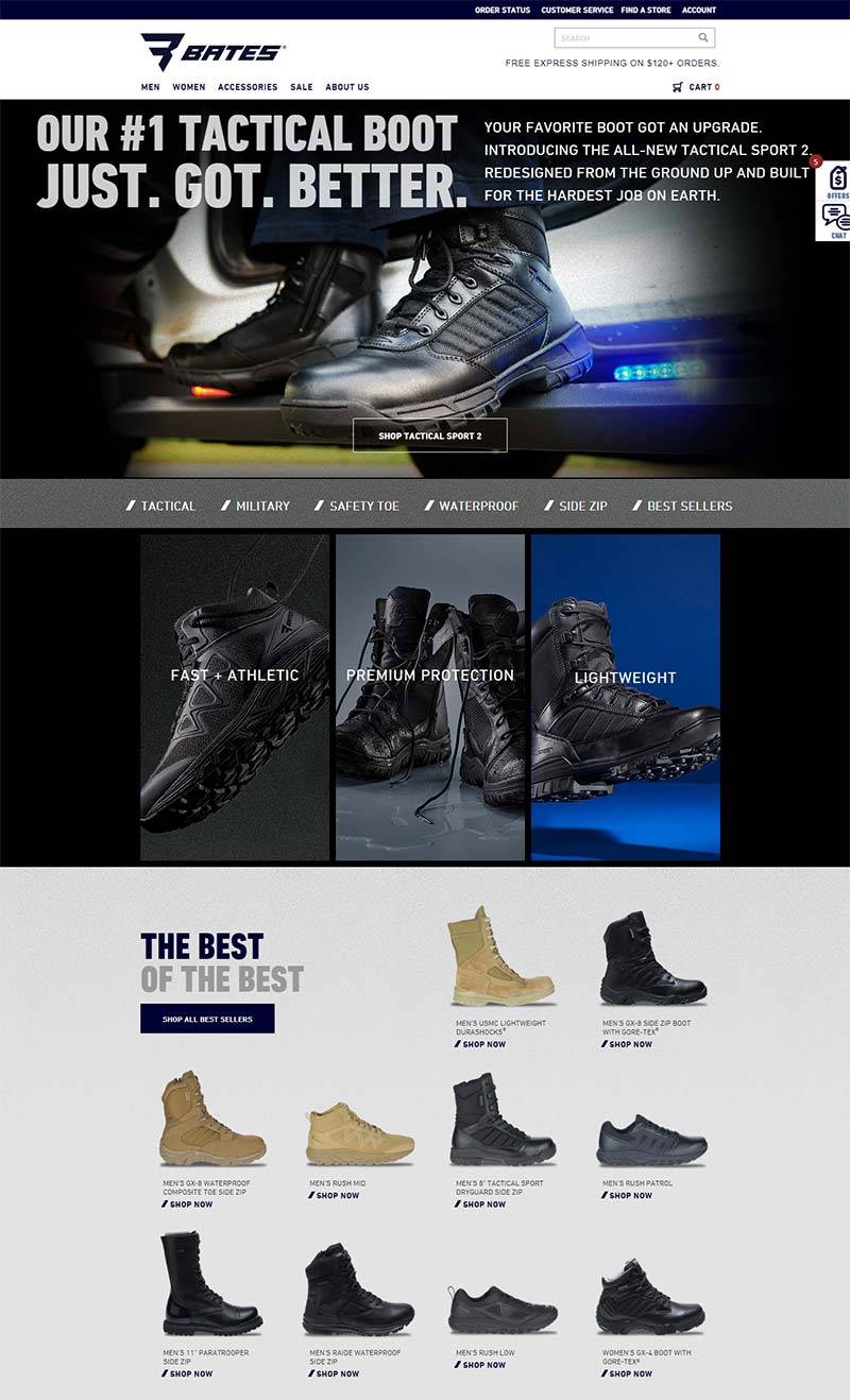 Bates 美国经典军靴品牌购物网站