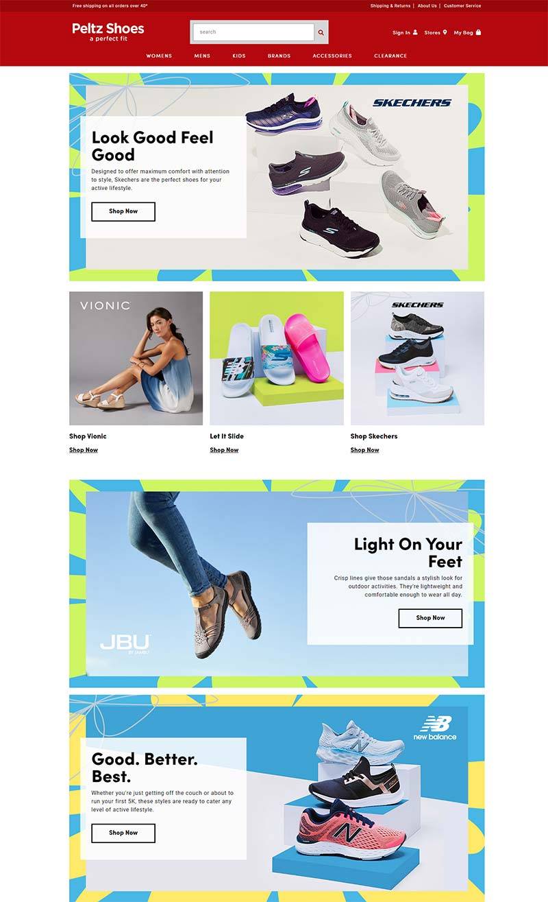 Peltz Shoes 美国品牌鞋履购物网站