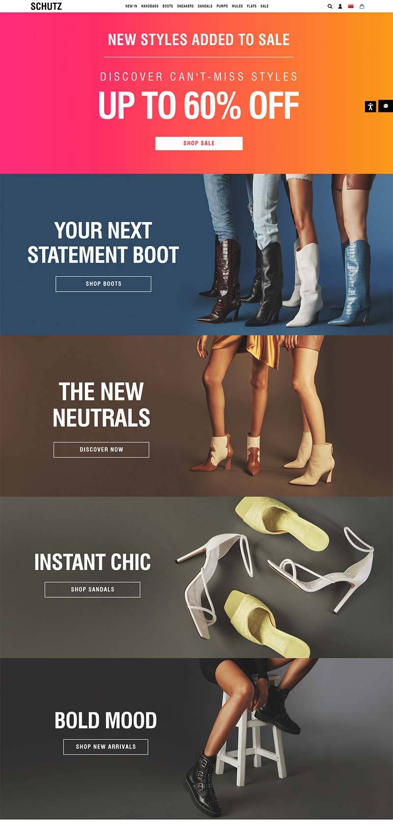 Schutz 美国知名鞋履品牌购物网站