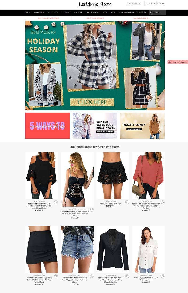 Lookbook Store 美国时尚服饰品牌购物网站