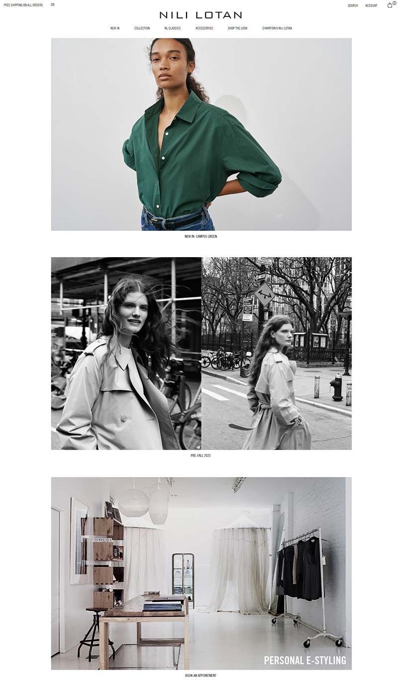 Nili Lotan 美国设计师女装品牌购物网站