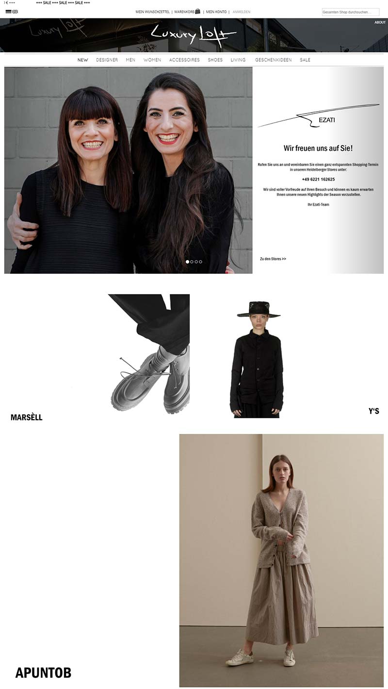 Luxury Loft 德国设计师服饰品牌购物网站