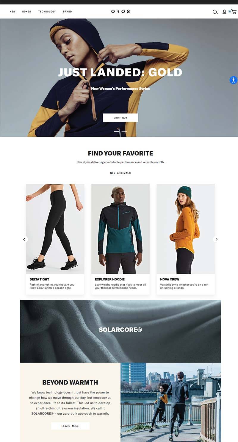 OROS Apparel 美国功能性服饰品牌购物网站