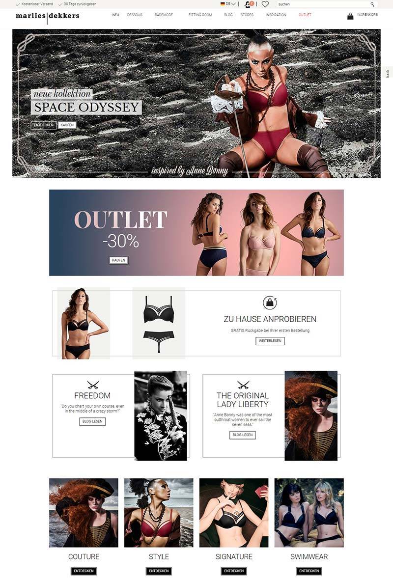 Marlies Dekkers 荷兰女性内衣品牌购物网站