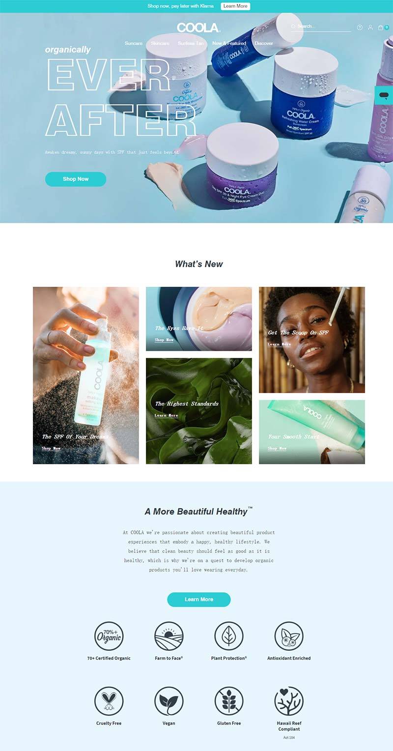 COOLA 美国有机护肤品牌购物网站