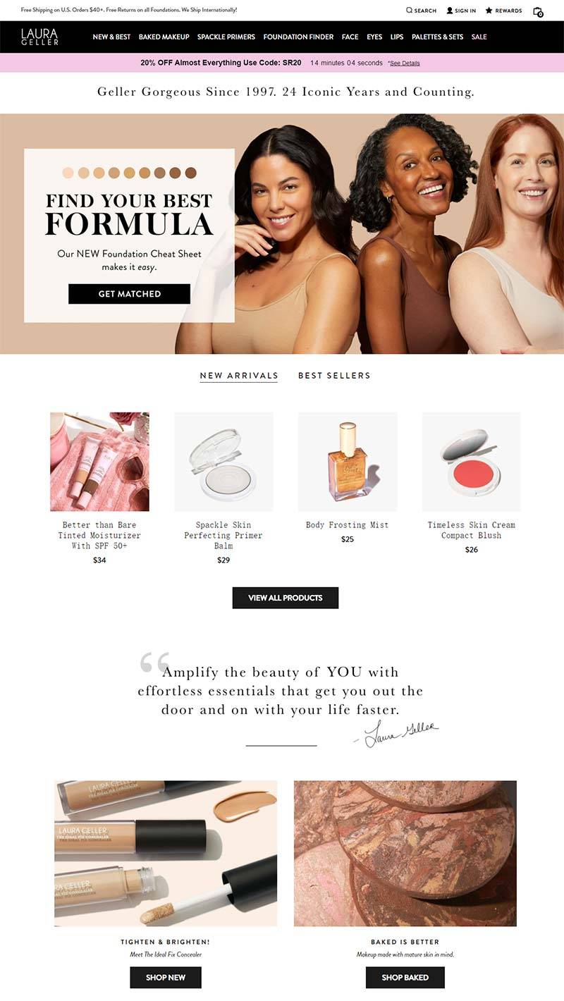Laura Geller 美国好莱坞专业彩妆品牌购物网站