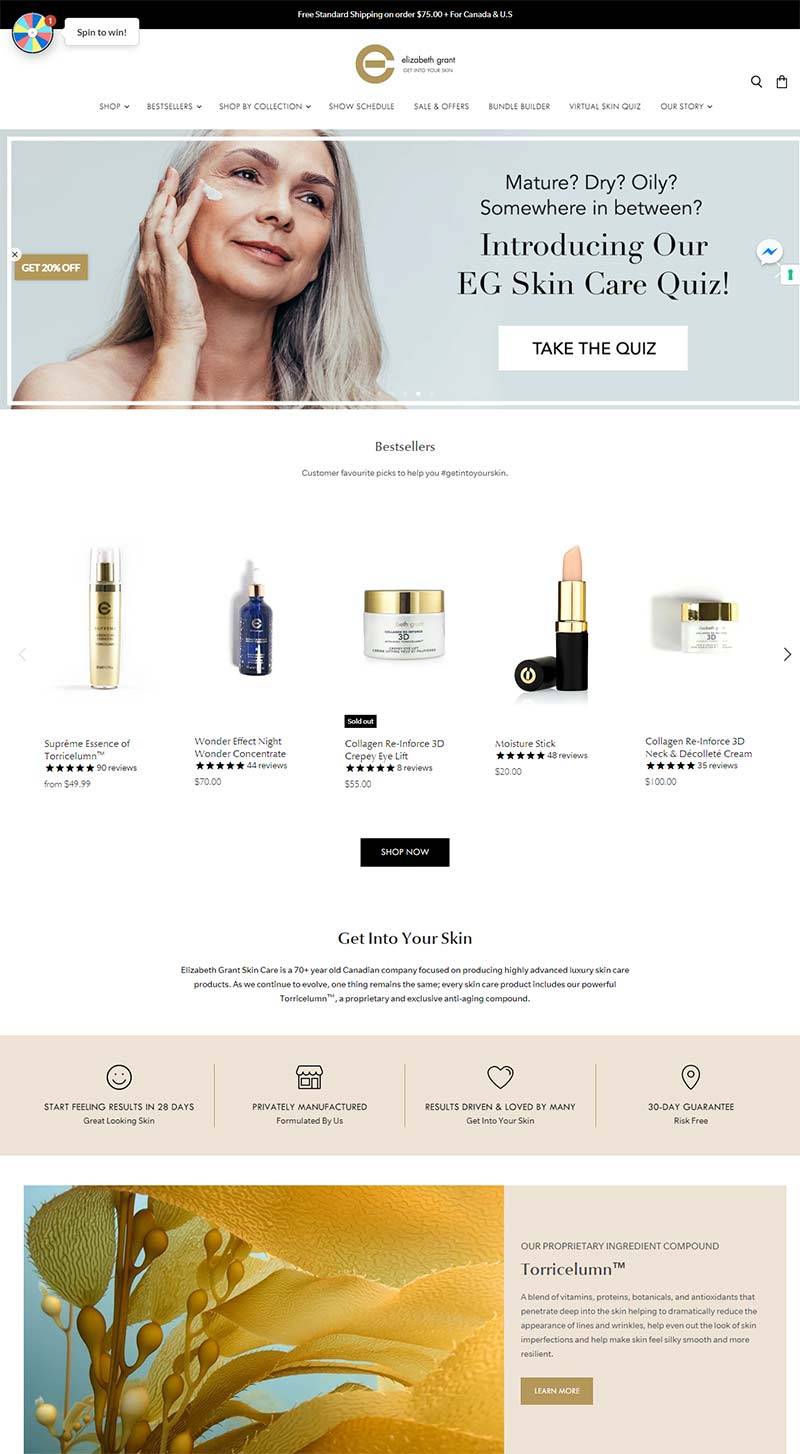 Elizabeth Grant 加拿大高端护肤品购物网站