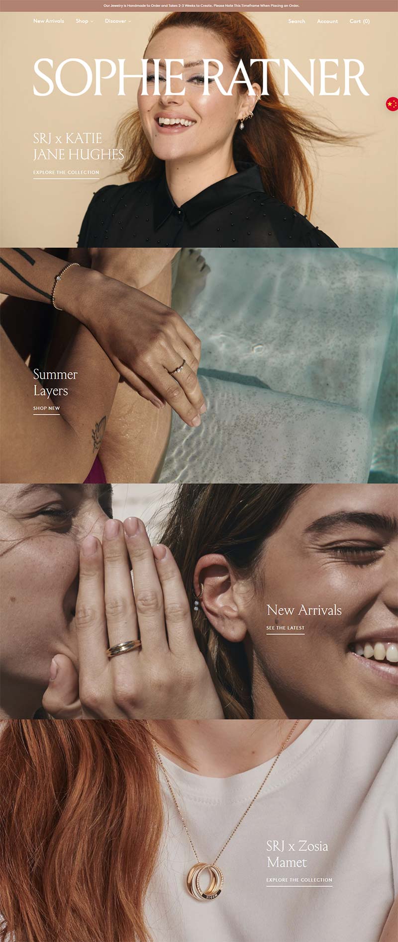 Sophie Ratner 美国女性珠宝品牌购物网站