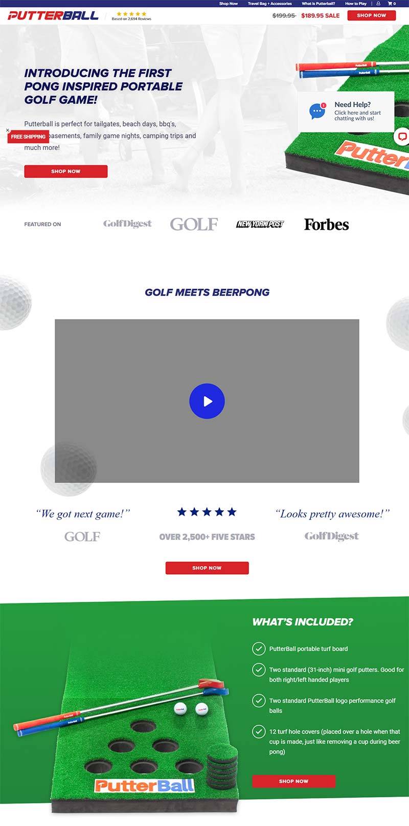 Putterball Game 美国家庭高尔夫游戏购物网站