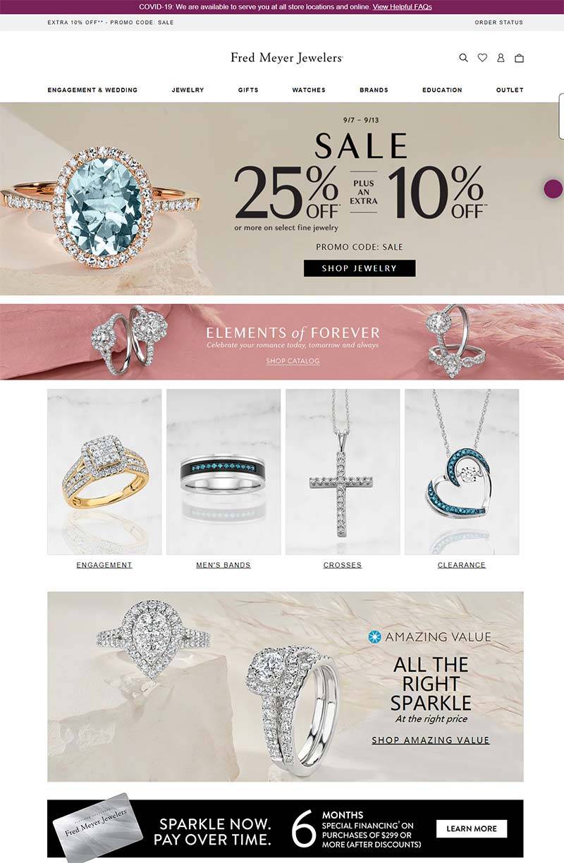 Fred Meyer Jewelers 美国时尚珠宝品牌购物网站