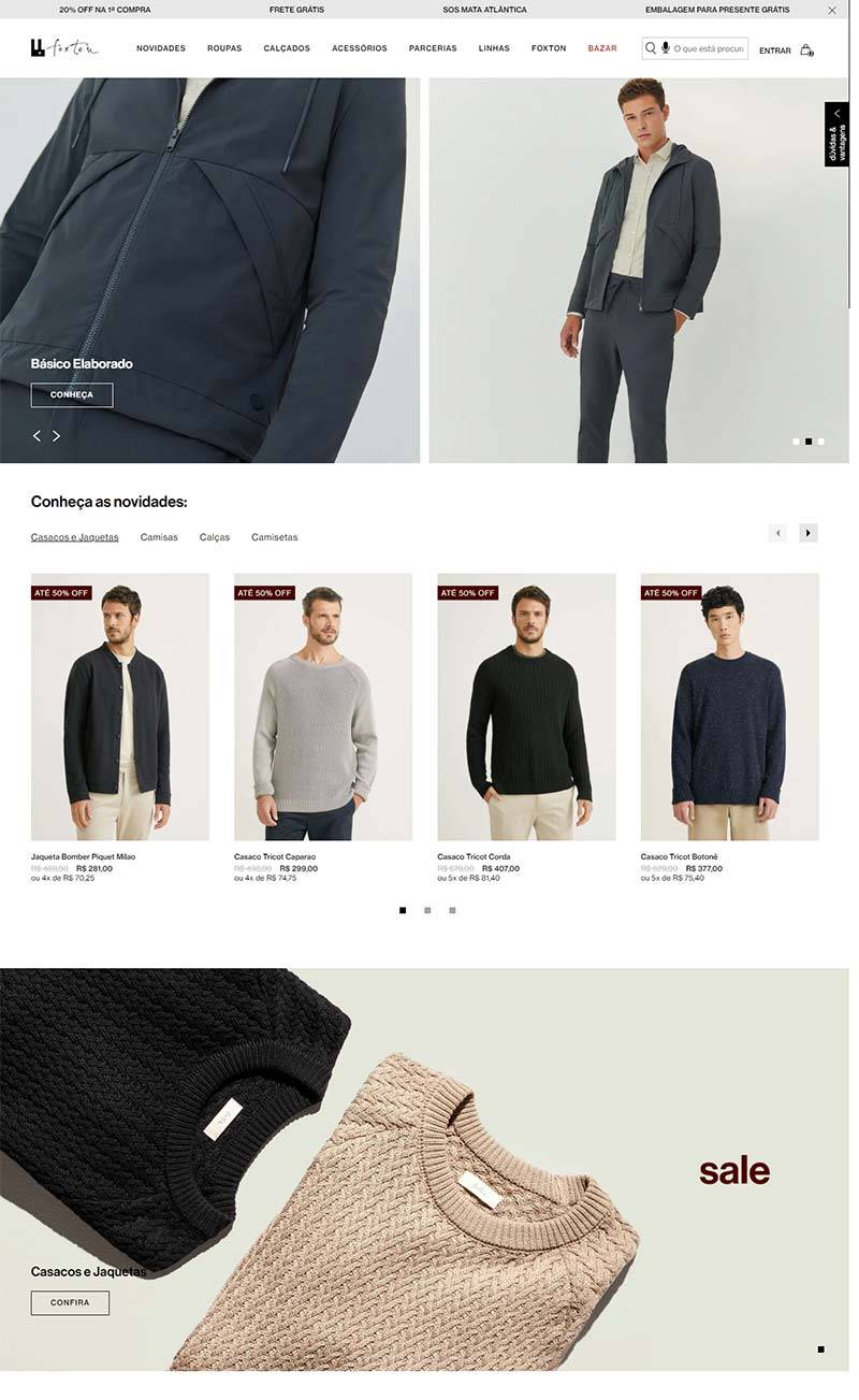 Foxton 巴西时尚男装品牌购物网站