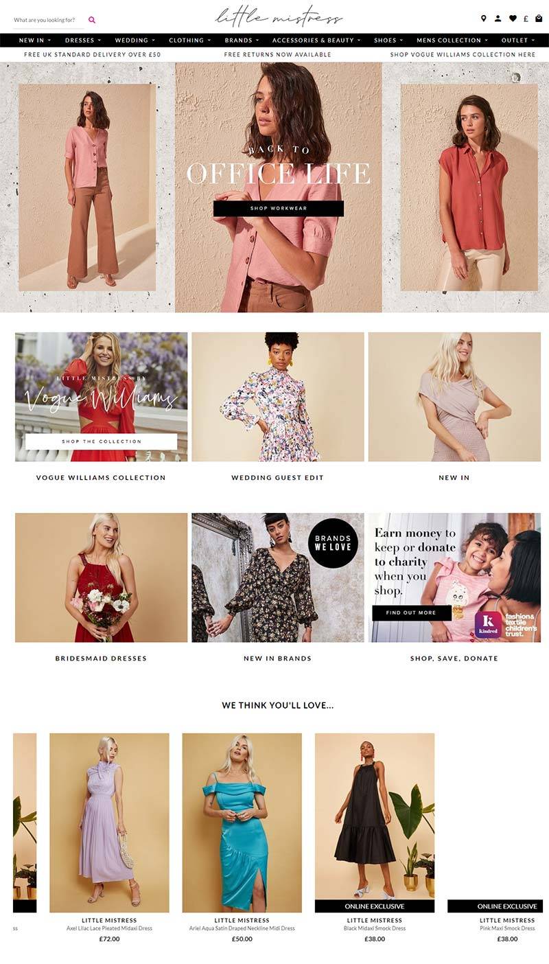 Little Mistress 英国时尚女裙品牌购物网站