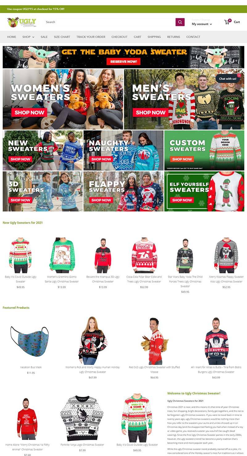 Ugly Christmas Sweater 美国圣诞丑毛衣品牌购物网站