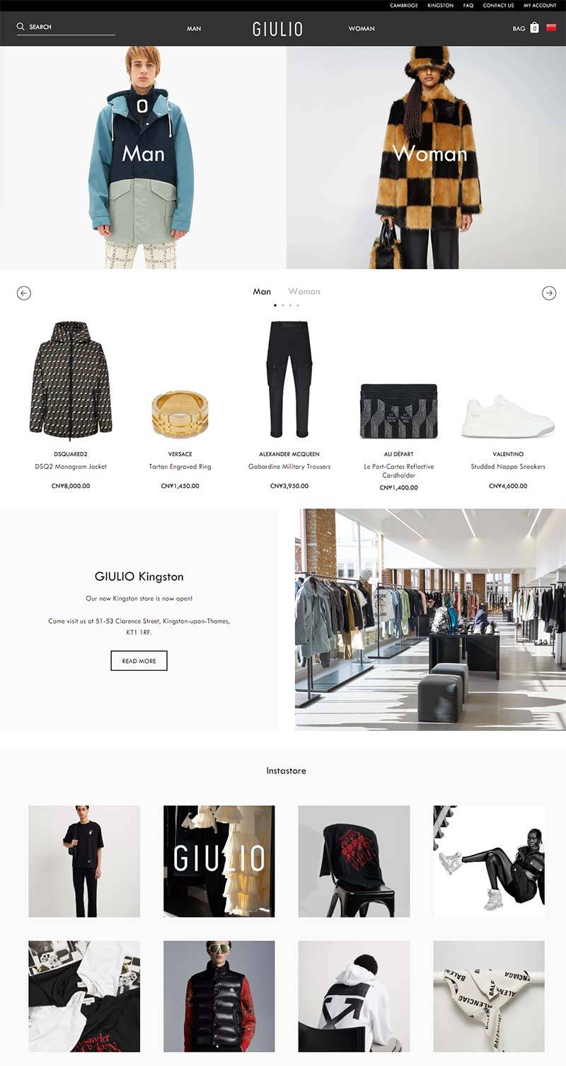 GIULIO 英国奢侈品服饰购物网站