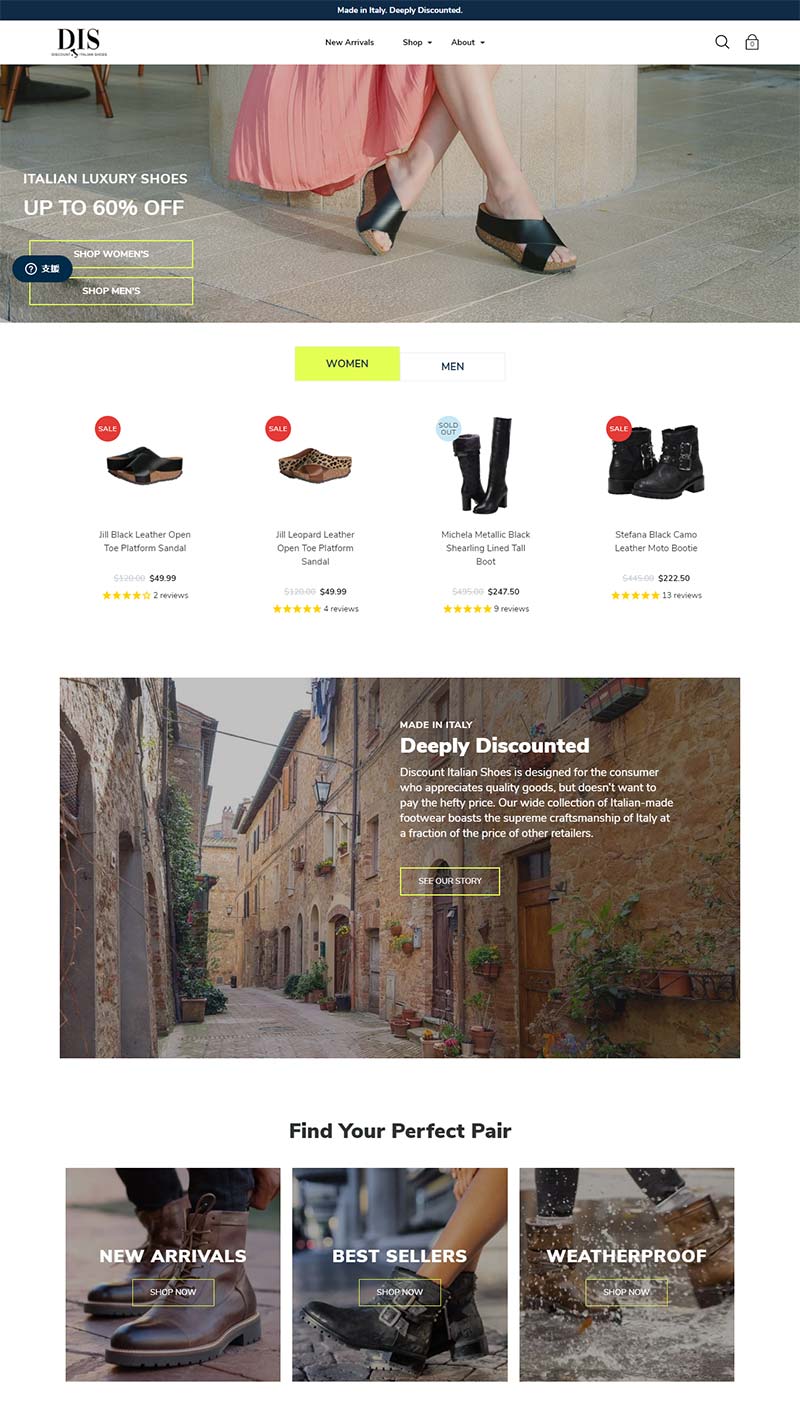 Discount Italian Shoes 美国时尚鞋履品牌购物网站
