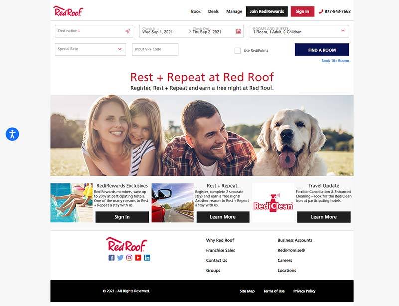 Red Roof 美国品牌连锁酒店在线预定网站
