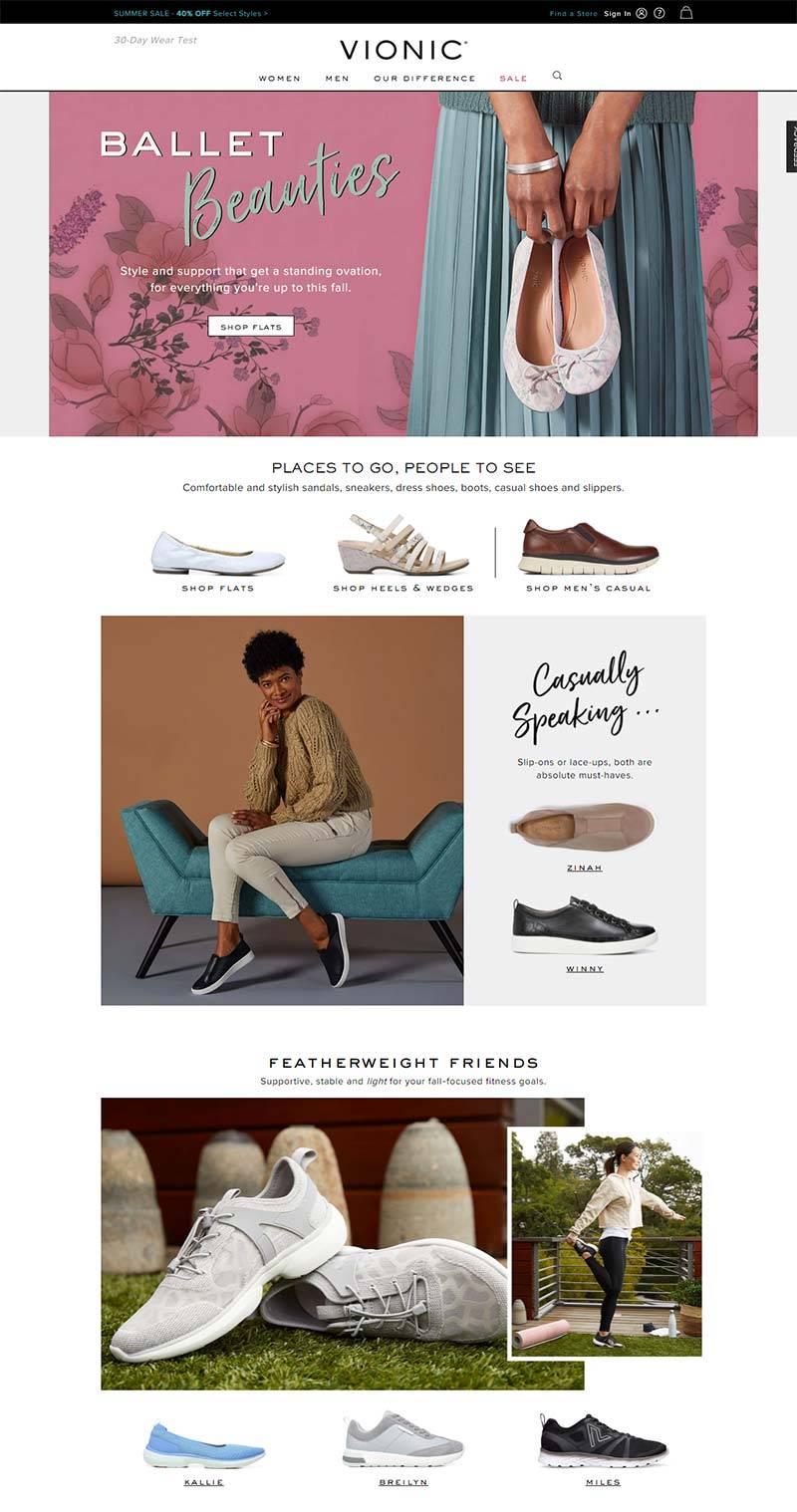 Vionic shoes 美国时尚鞋履品牌购物网站