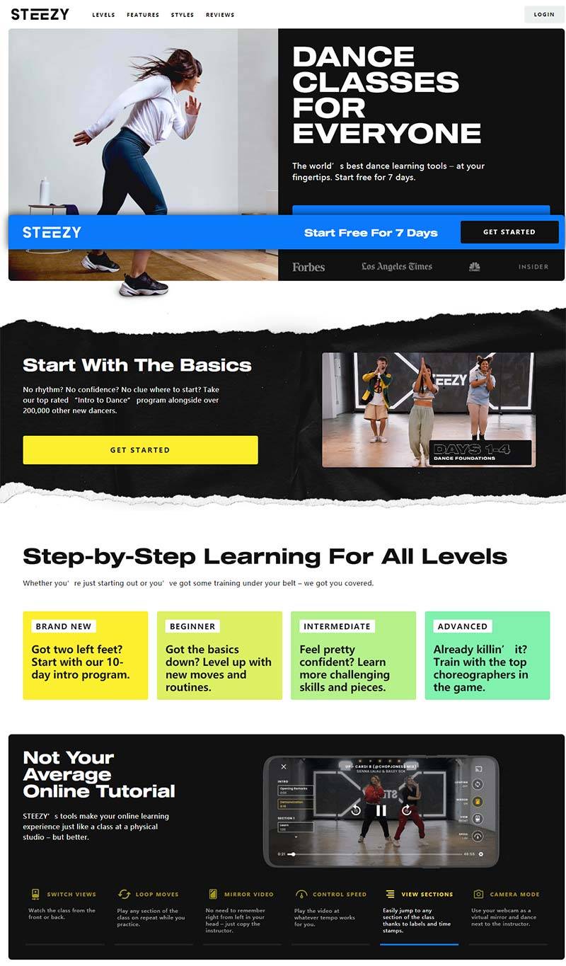 Steezy 美国舞蹈课程学习网站