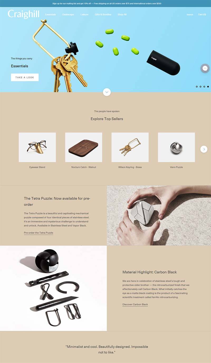 Craighill 美国设计师家居产品购物网站