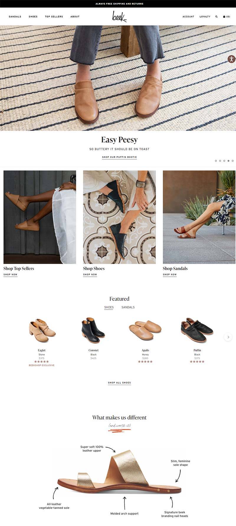 Beek 美国设计师凉鞋品牌购物网站