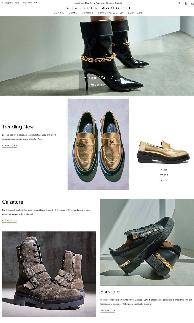 Giuseppe Zanotti 意大利设计师鞋履品牌购物网站