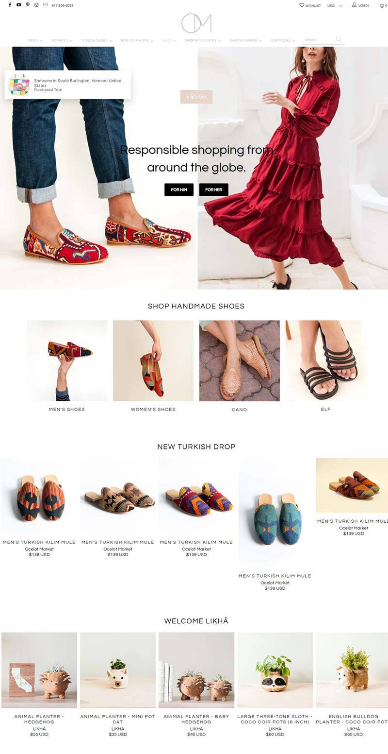 OcelotMarket 美国时尚百货品牌购物网站