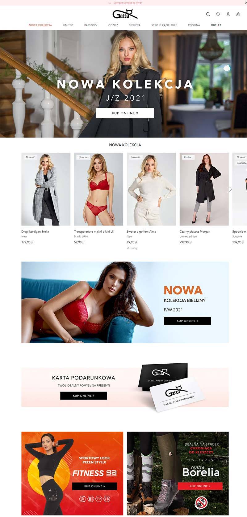 Gatta 波兰紧身衣服饰品牌购物网站