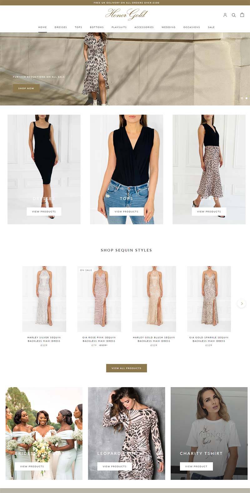 Honor Gold 英国奢华女装品牌购物网站