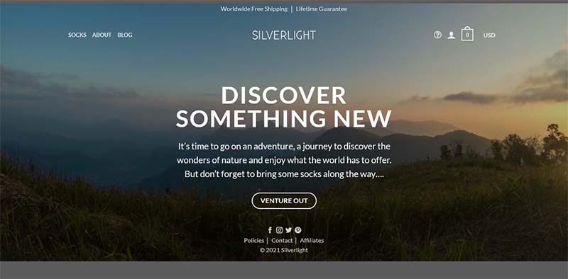 Silverlight 美国户外远足袜品牌购物网站