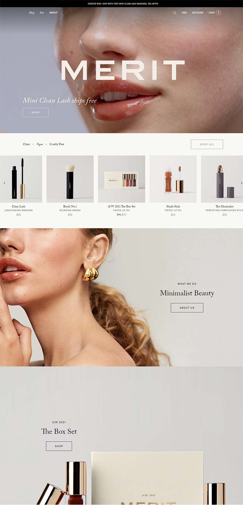 Merit beauty 美国极简彩妆品牌购物网站
