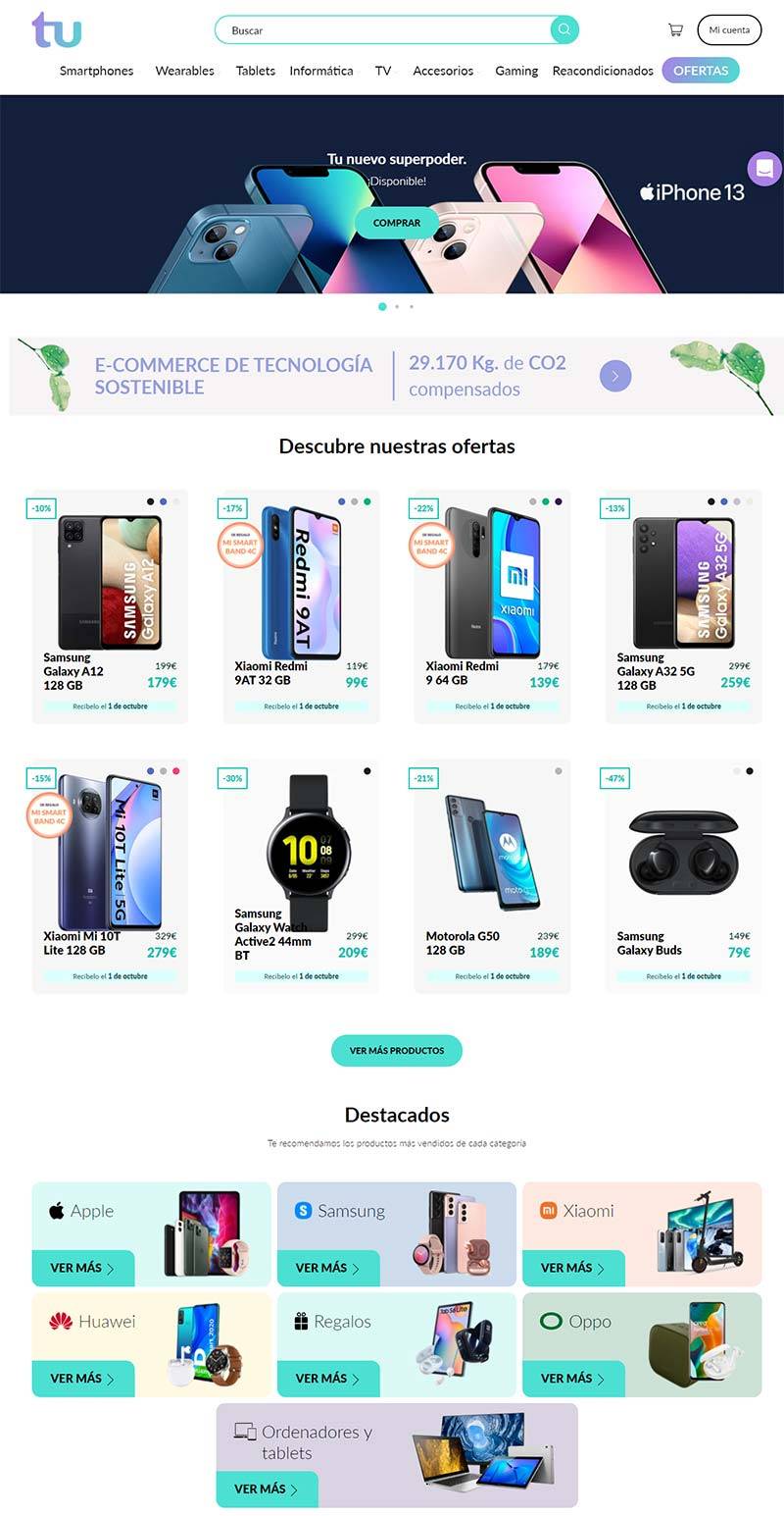 Tu.com 西班牙数码电子产品购物网站