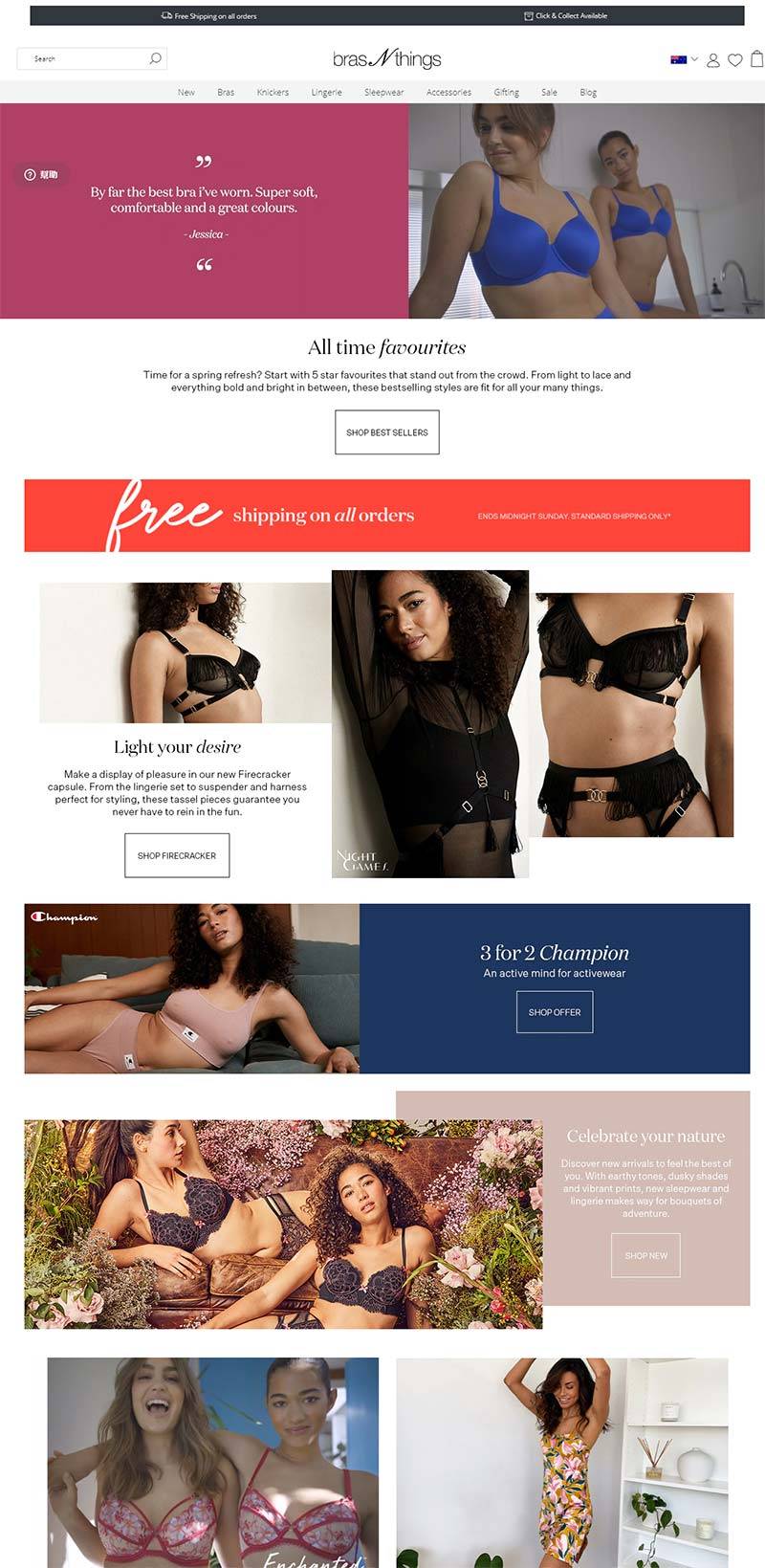 Bras N Things 澳洲时尚内衣品牌购物网站