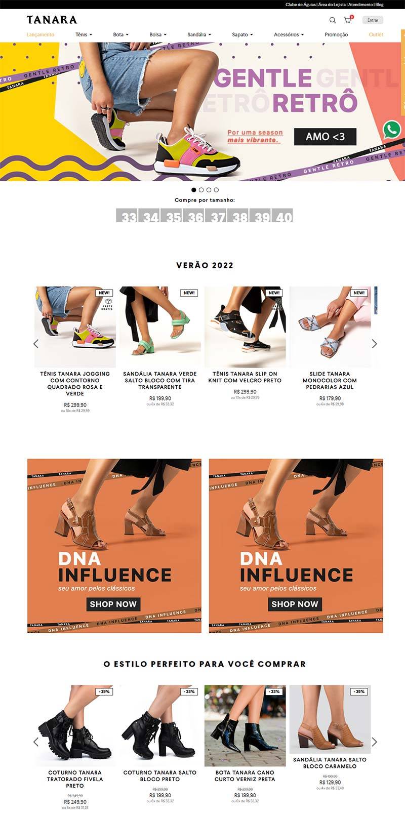 Tanara 巴西时尚鞋包品牌购物网站