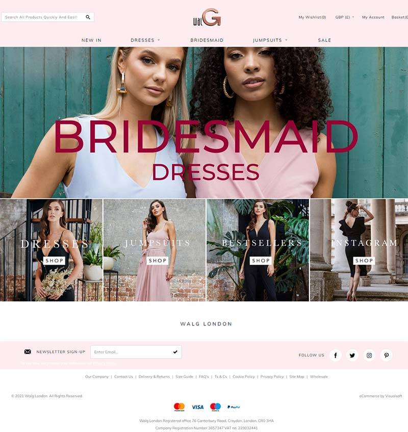 Wal G 英国时尚女装品牌购物网站