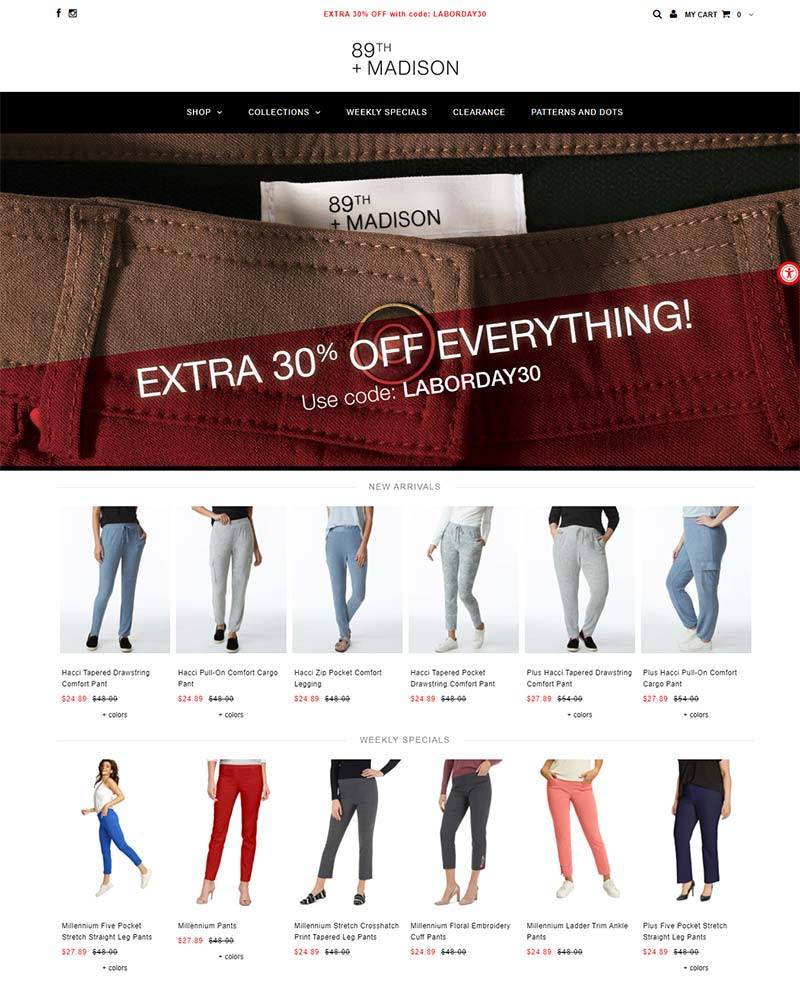 89 + Madison 美国针织女装品牌购物网站