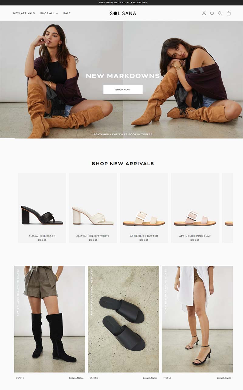 Sol Sana 澳大利亚时尚女鞋品牌购物网站