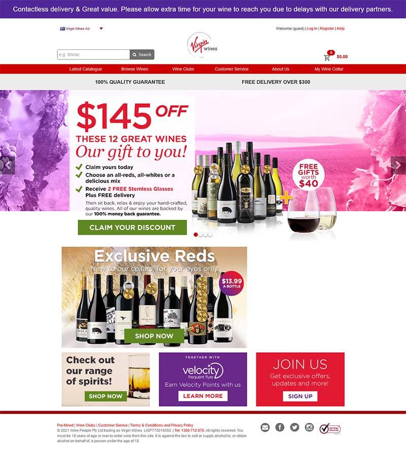 Virgin Wines AU 法国高端葡萄酒品牌澳洲官网