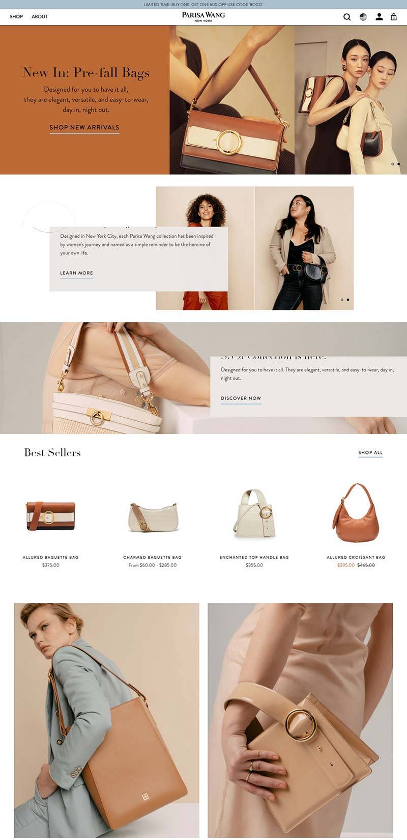 Parisa Wang 美国设计师包包品牌购物网站
