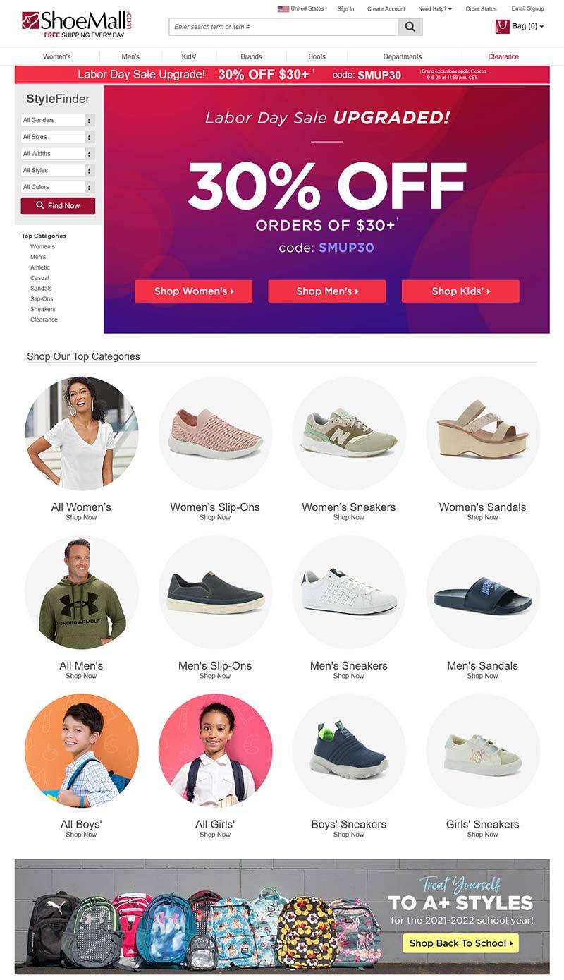 ShoesMall 美国品牌鞋履购物网站
