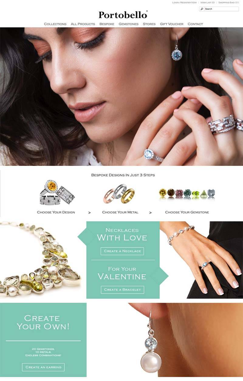 Portobello 澳大利亚珠宝定制品牌购物网站
