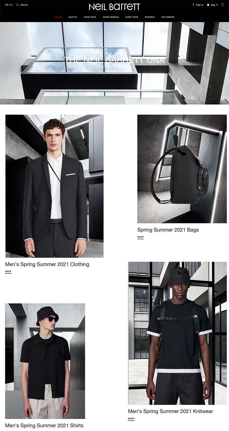 Neil Barrett 英国设计师时装品牌购物网站