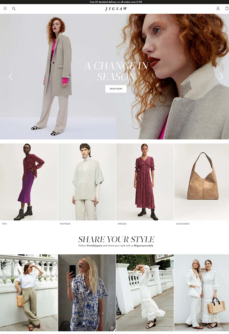 Jigsaw 英国高端女装品牌购物网站