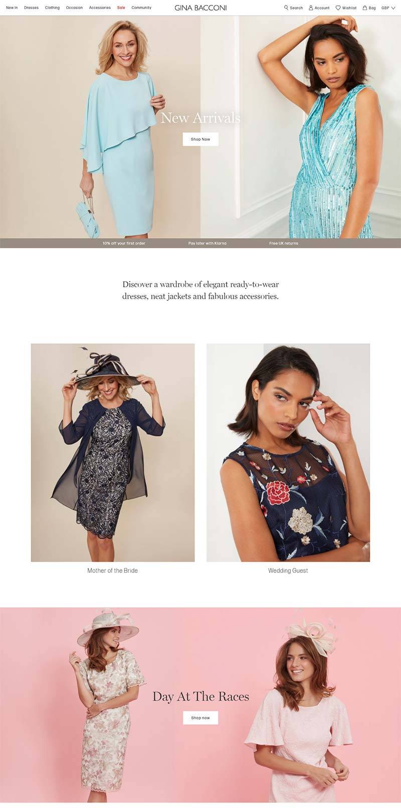 Gina Bacconi 英国生活女装品牌购物网站