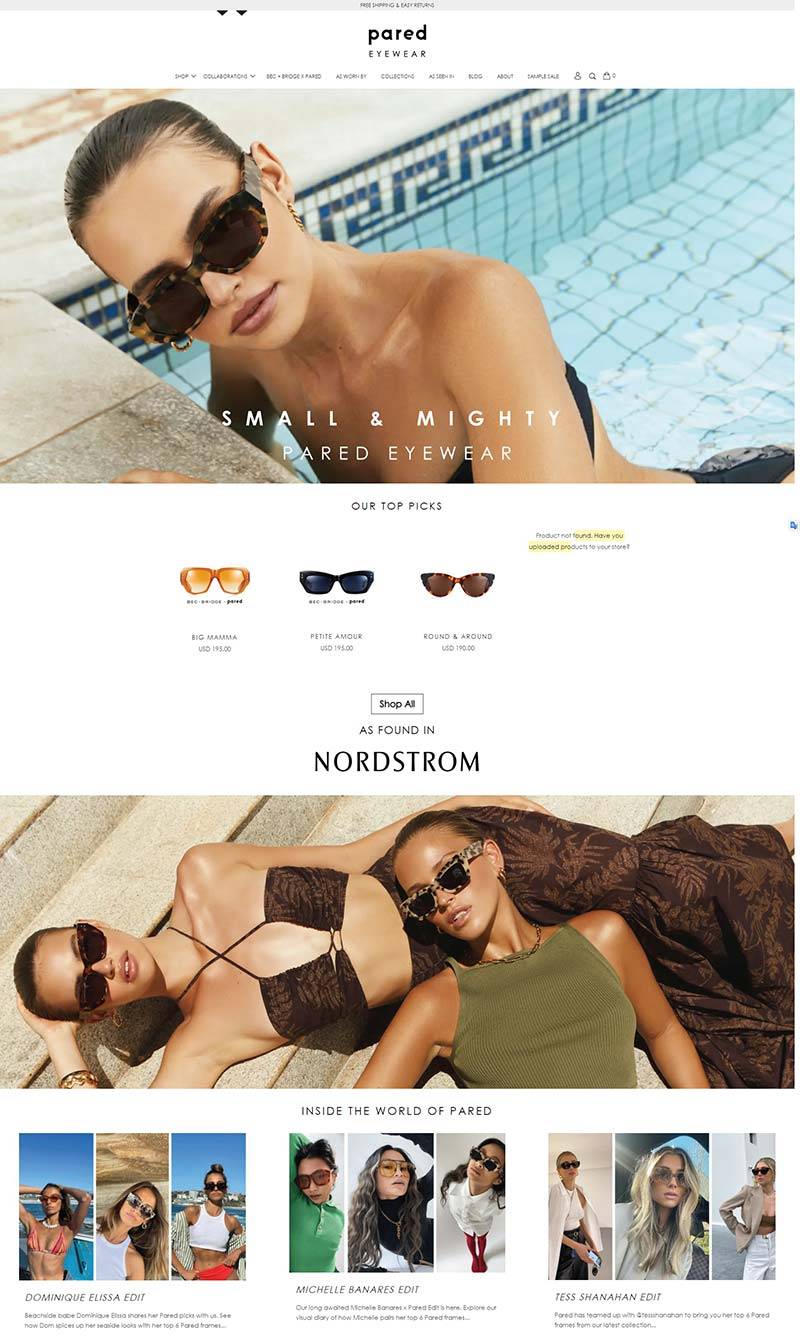 Pared Eyewear 澳大利亚时尚眼镜品牌购物网站