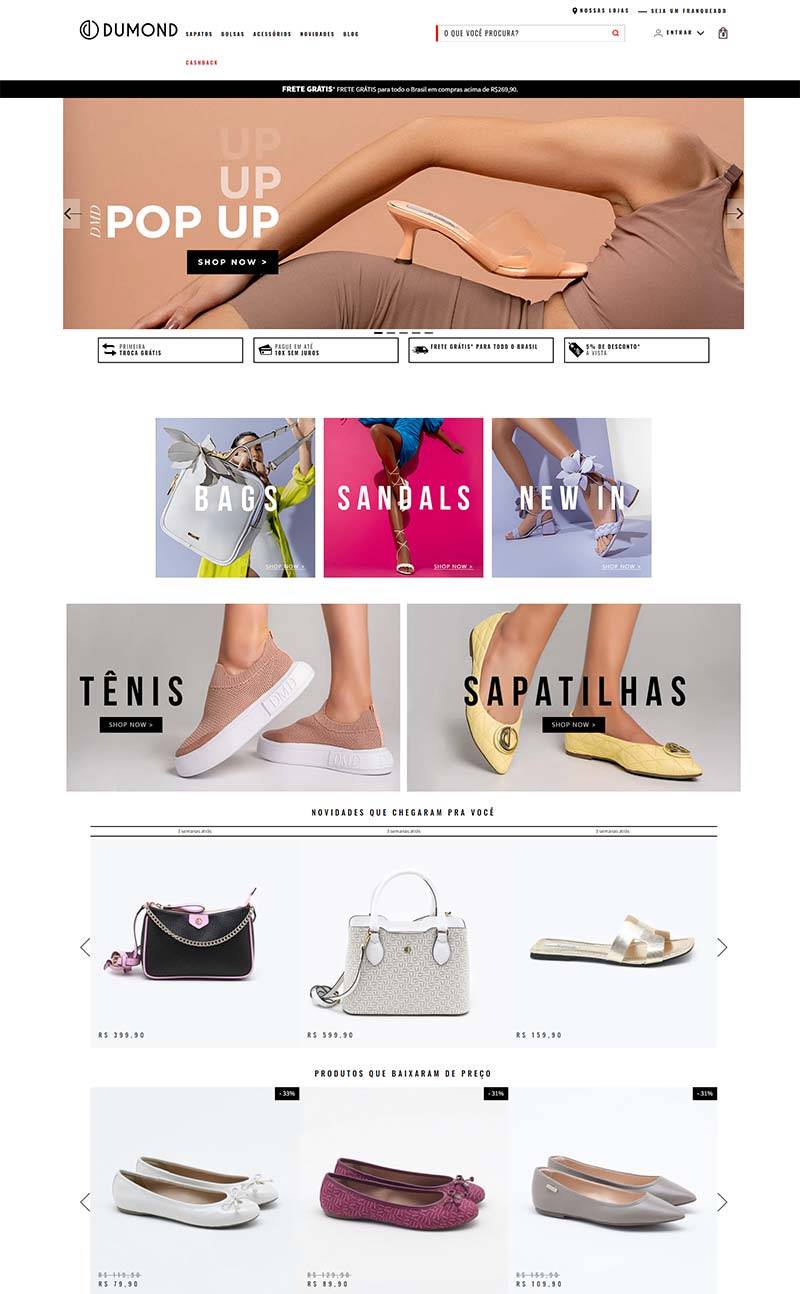 Dumond 巴西时尚女鞋品牌购物网站