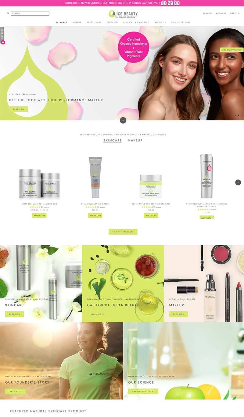 Juice Beauty 美国植物护肤品牌购物网站